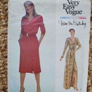 NEW Vintage VOGUE Diane Von Furstenberg 2341 Sewing Pattern Dress UNCUT SZ 12